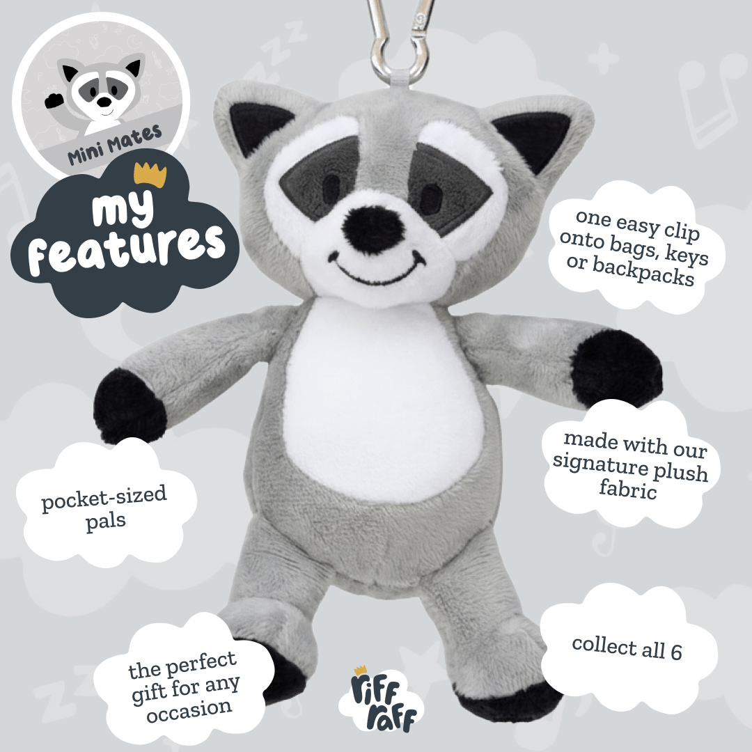Bag Charm - Bandit the Raccoon - Riff Raff Baby AU
