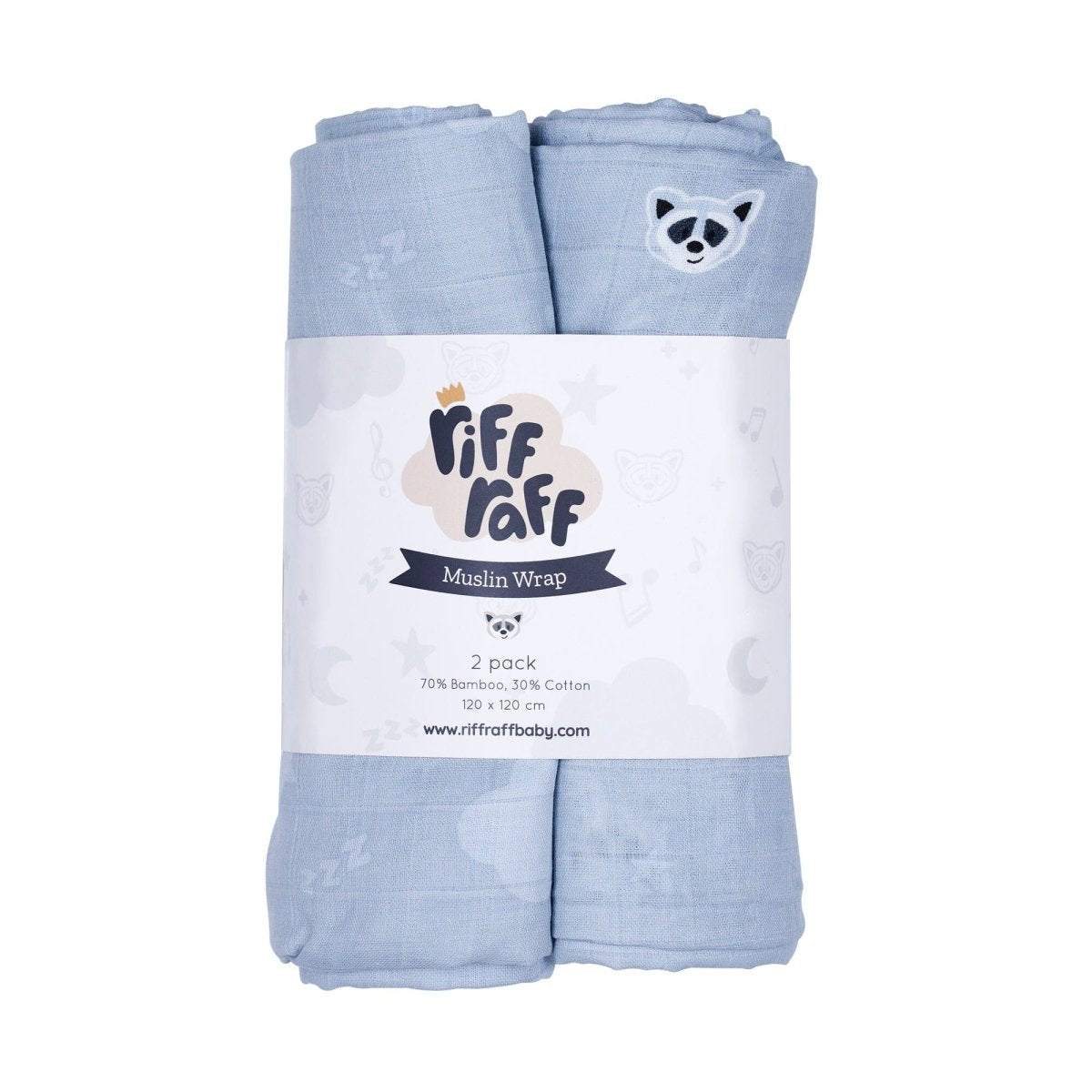 Swaddle 2pk - Bandit The Raccoon - Riff Raff Baby AU