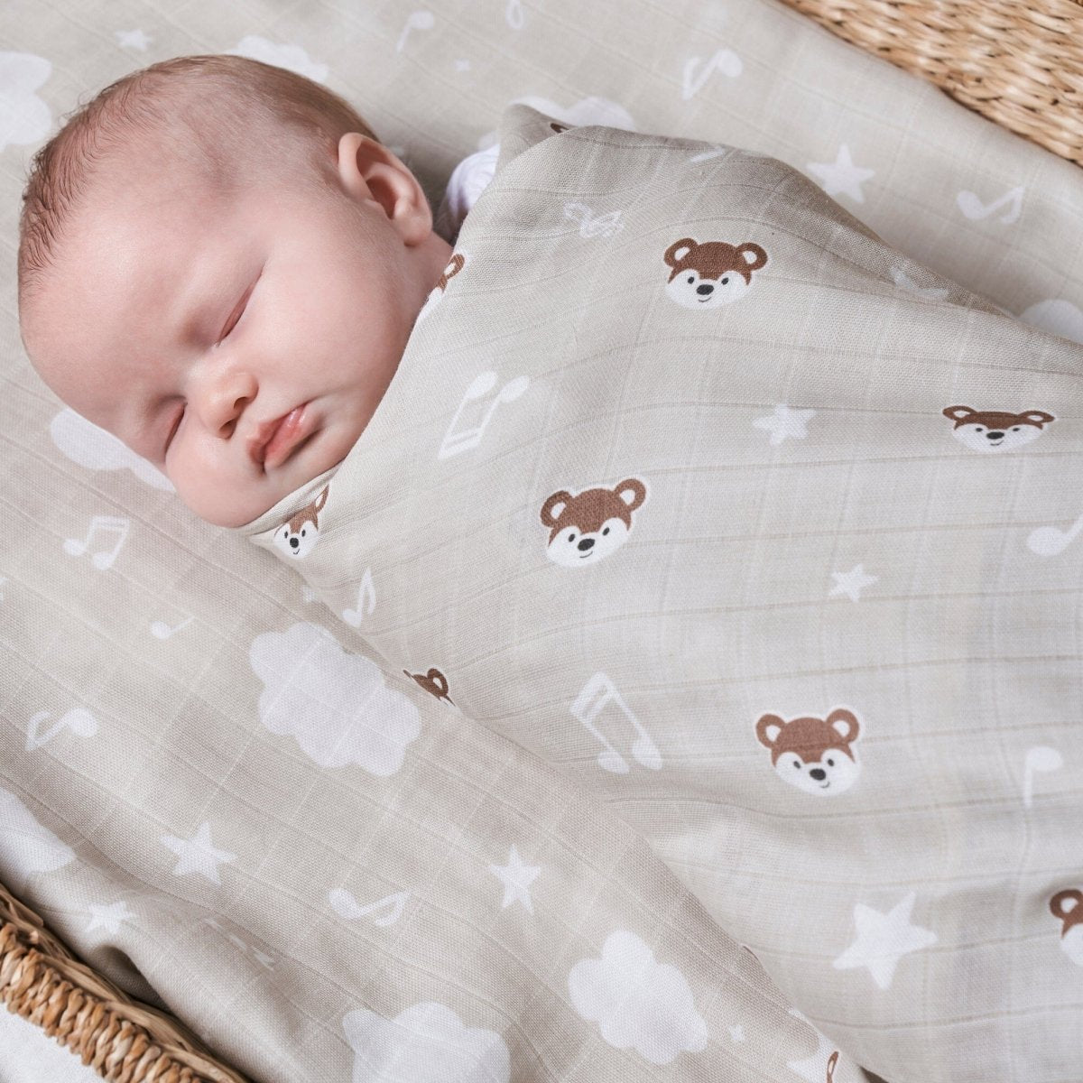 Swaddle 2pk - Banjo The Bear - Riff Raff Baby AU