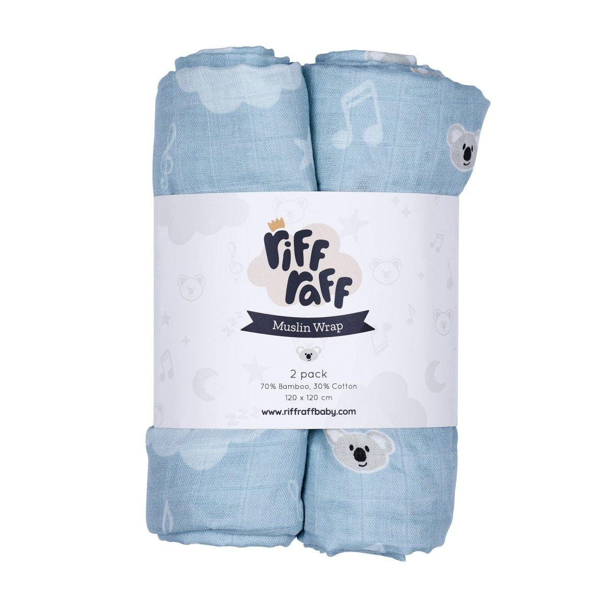 Swaddle 2pk - Kirra The Koala - Riff Raff Baby AU