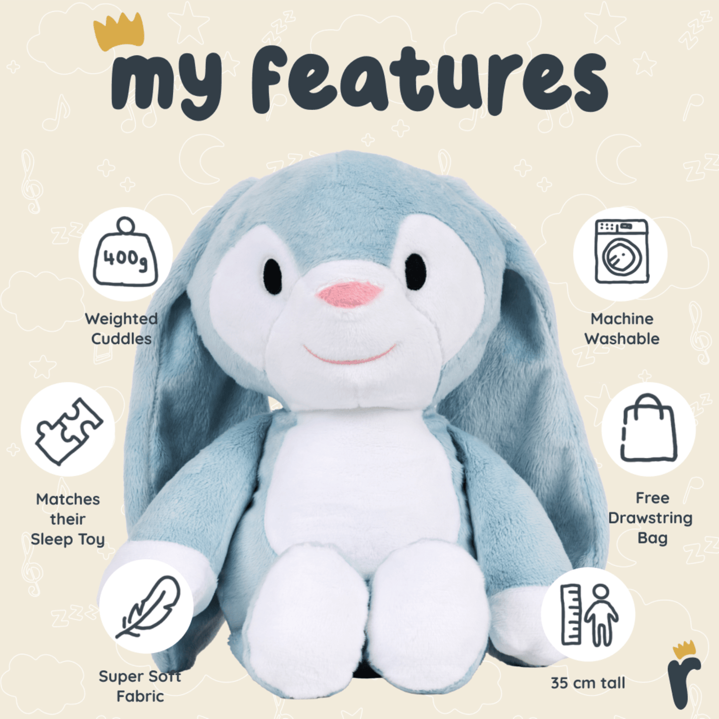 Big Bestie - Meadow the Bunny Riff Raff & Co Sleep Toys 