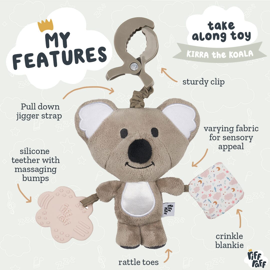 Sensory Pram Toy - Kirra The Koala – Riff Raff Baby AU