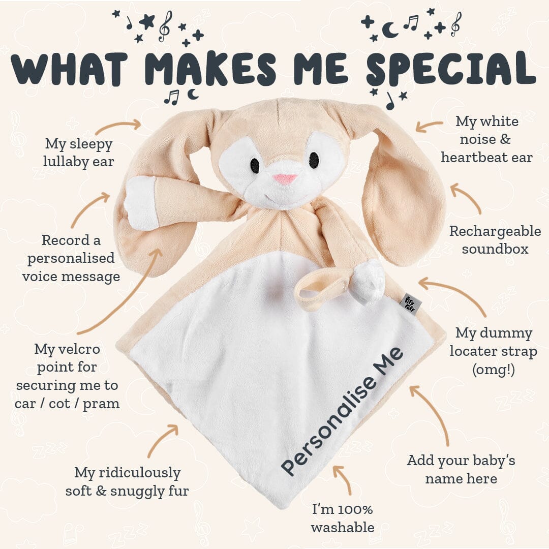 Blue Riff Raff Bunny Rairty Sleep Toy - Clover The Bunny – Riff Raff Baby AU