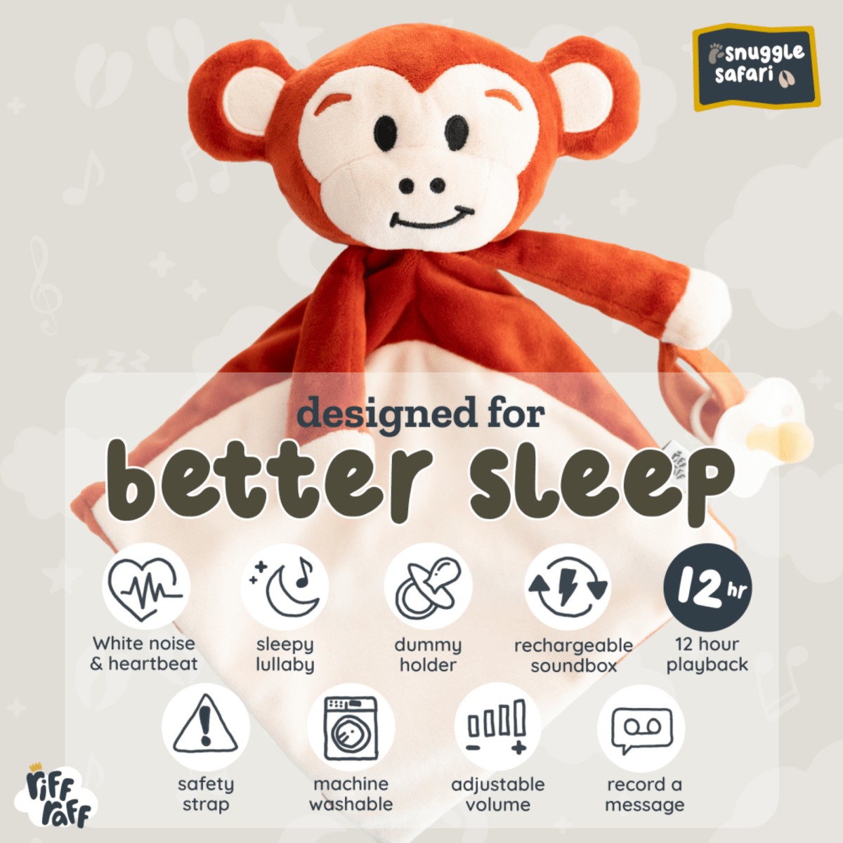 Sleep Toy - Momo the Monkey - Riff Raff Baby AU