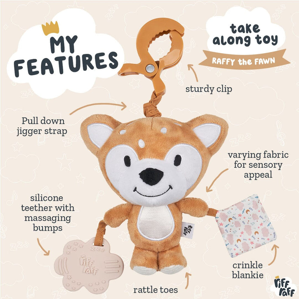 Take Along Toy - Raffy The Fawn Riff Raff & Co Sleep Toys 