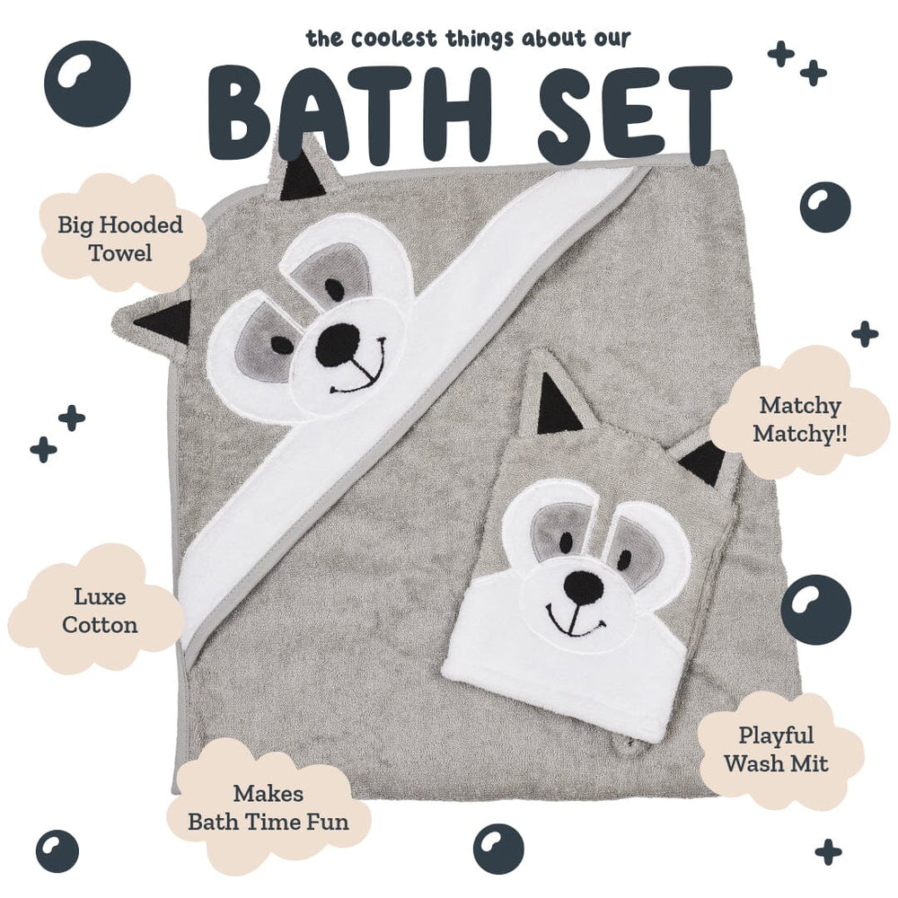 
                      
                        Hooded Towel - Bandit The Raccoon - Riff Raff Baby AU
                      
                    