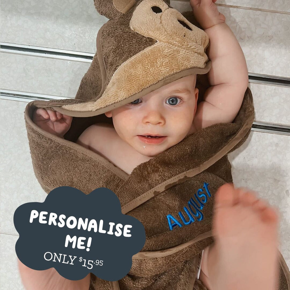 
                      
                        Hooded Towel - Banjo The Bear - Riff Raff Baby AU
                      
                    
