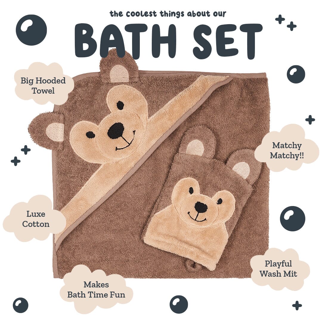Hooded Towel - Banjo The Bear – Riff Raff Baby AU