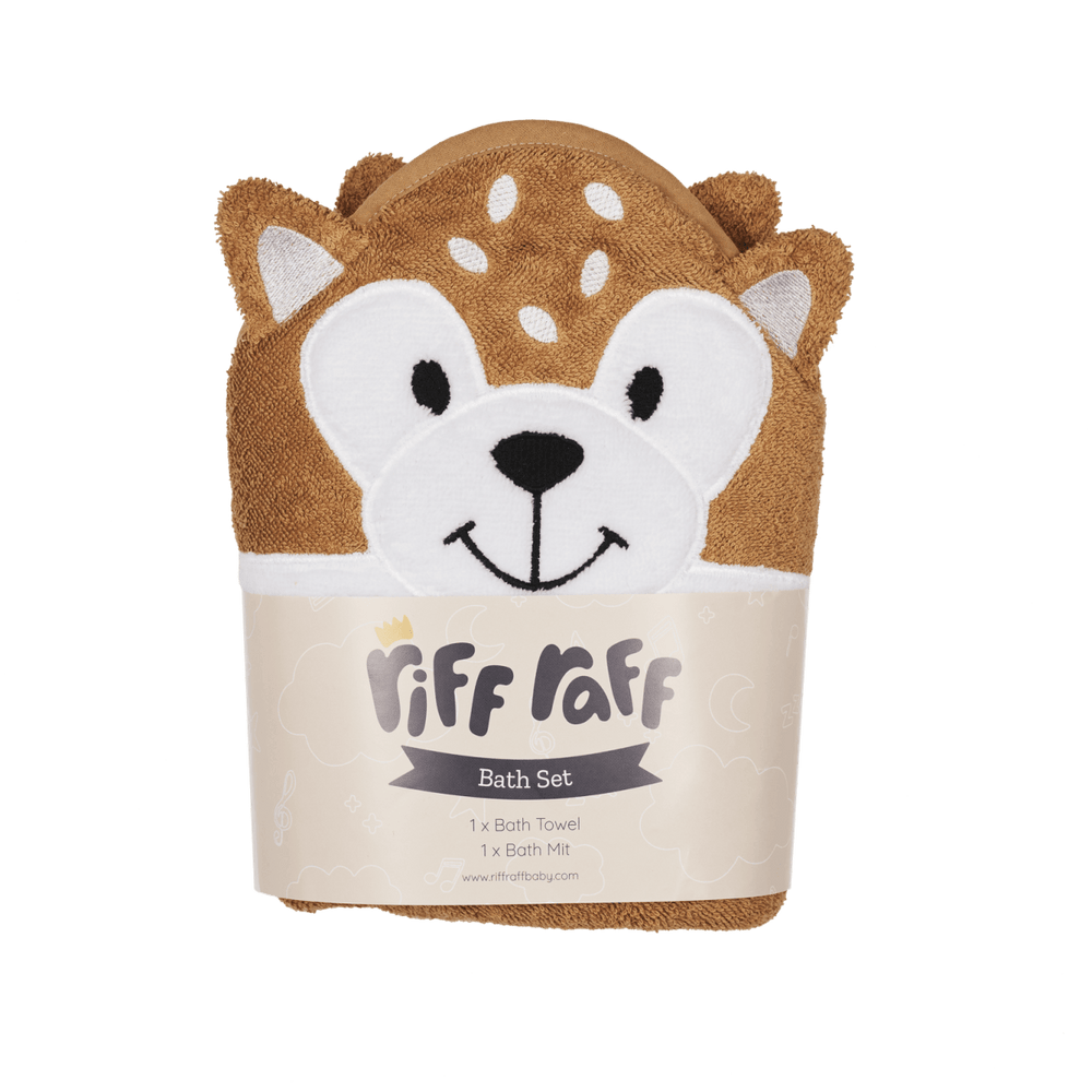 
                      
                        Hooded Towel - Raffy The Fawn - Riff Raff Baby AU
                      
                    