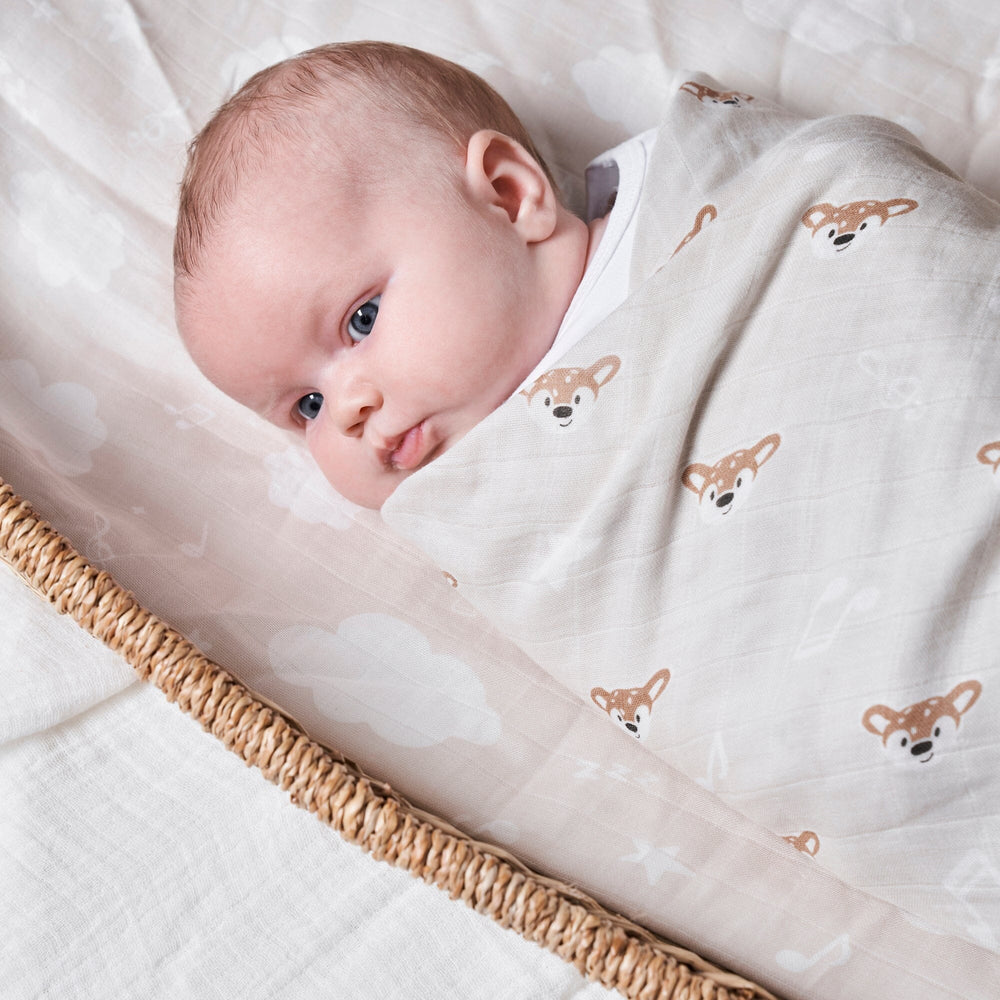 
                      
                        Muslin Wrap 2pk - Raffy The Fawn Riff Raff Baby AU 
                      
                    